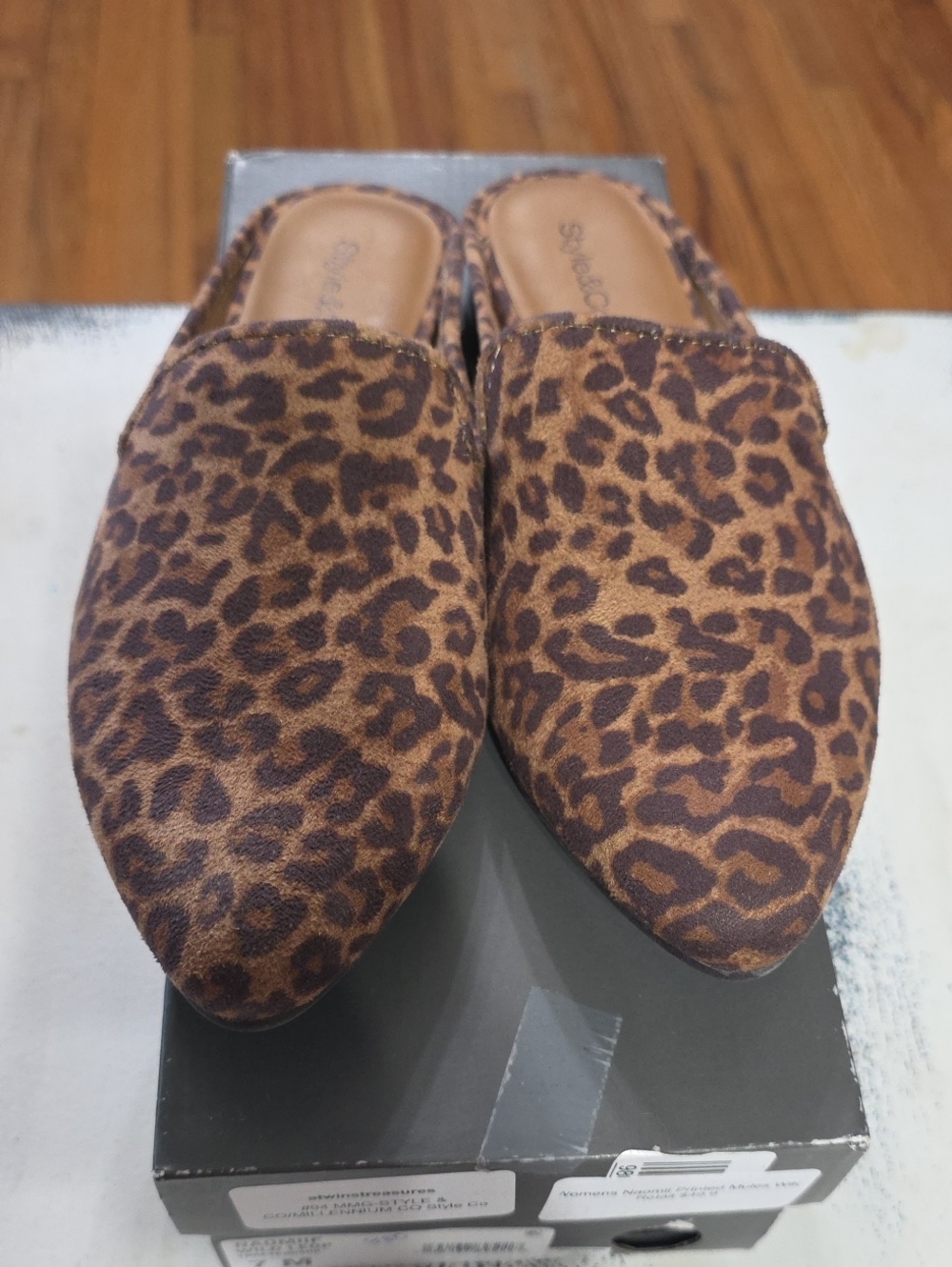 Style & Co Naomi Womens Leopard Print Slip-On Shoes FLOOR SAMPLE Sz 7 NIB